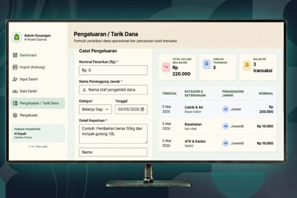 Integrated Financial Administration System – Pondok Pesantren Al Riyadl